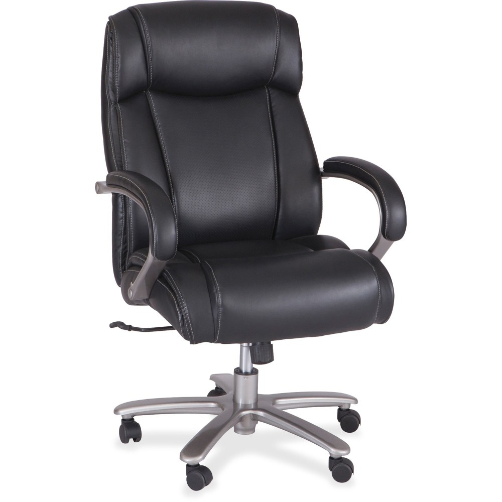 Safco Big & Tall Bonded Leather High-Back Chair, Black MPN:3502BL