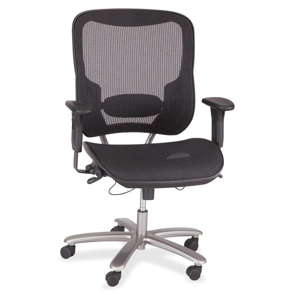 Safco Lineage Big & Tall Mesh Task Chair, Black/Silver MPN:3505BL