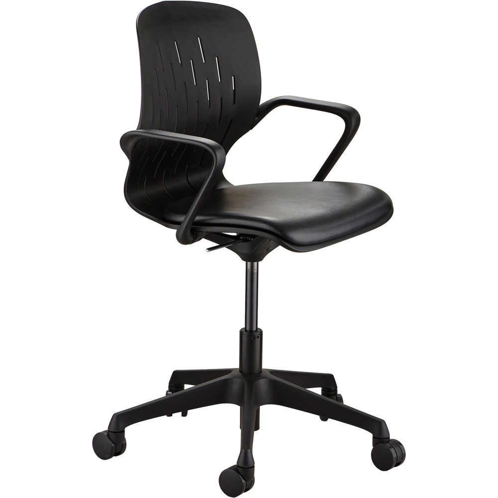 Safco Shell Vinyl Mid-Back Desk Chair, Black MPN:7013BL