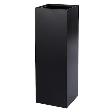 42 gal Square Recycling Bin, Open Top, Black, Steel, 1 Openings MPN:2984BL