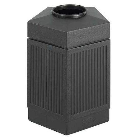 Canmeleon 30 gal Pentagon Outdoor Can, Black, None, Plastic, 18 in MPN:9485BL