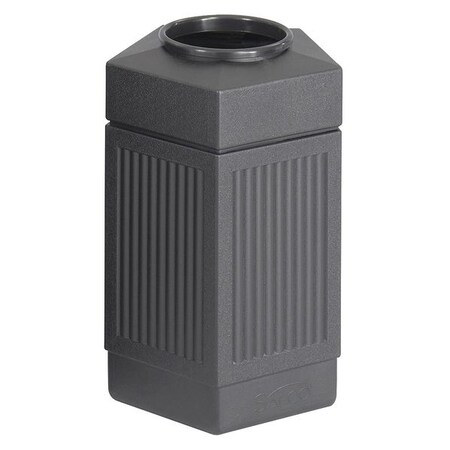 Canmeleon 45 gal Pentagon Outdoor Can, Black, None, Plastic, 24 in MPN:9486BL