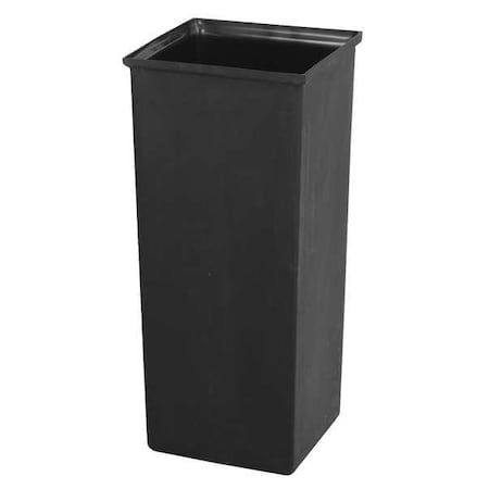 21 gal Square Heavy Duty Plastic Can, Black, Plastic, 13 in MPN:9668