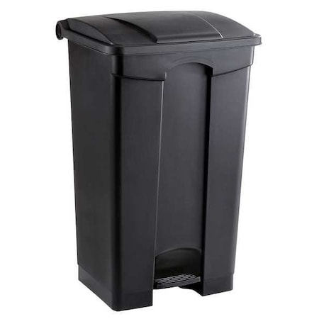 23 gal. Plastic Rectangular Trash Can, Black MPN:9923BL