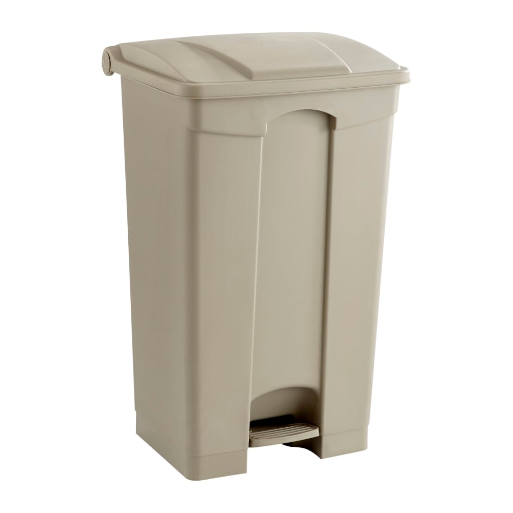 Safco Plastic Step-On Receptacle, 23 Gallon, Tan MPN:9923TN