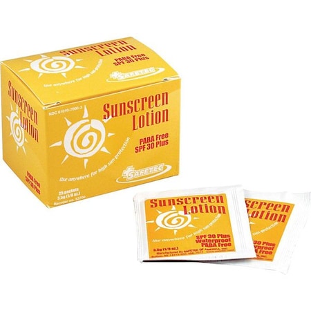 Packets Sun Tan Lotion, SPF 30, 1/8oz. MPN:53373
