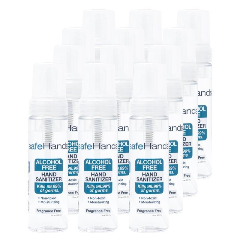 safeHands Alcohol-Free Hand Sanitizer, 7 Oz, Pack Of 12 Bottles MPN:SHU-7-12C