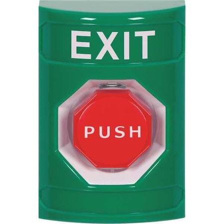 Exit Push Button, Grn, SPDT Relay, 2-7/8