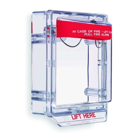 Fire Alarm Protective Cover, Polycarbonate, Surface Mount, 6 7/8 in W x 8 7/8 in H x 5 1/4 in D MPN:STI-1130