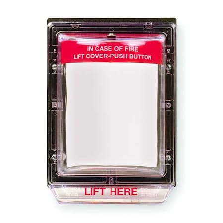 Pull Station Guard, Polycarbonate, Flush Mount, 6 7/8 in W x 8 7/8 in H x 3 1/4 in D, Clear MPN:STI-1250