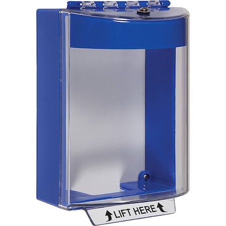 Universal Stopper Cover, Polycarbonate, Surface Mount, 5 1/2 in W x 8 1/8 in H x 4 in D, Blue MPN:STI-13210NB