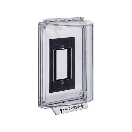 Universal Stopper Cover, Polycarbonate, Flush Mount, 5 1/2 in W x 8 1/8 in H x 2 7/8 in D, Clear MPN:STI-13300NC