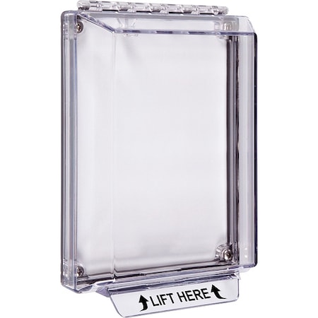 Universal Stopper Cover, Polycarbonate, Flush Mount, 5 1/2 in W x 8 1/8 in H x 2 in D, Clear MPN:STI-14000NC