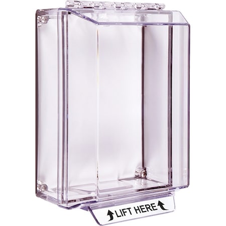 Universal Stopper Cover, Polycarbonate, Surface Mount, 5 1/2 in W x 8 1/8 in H x 3 3/8 in D, Clear MPN:STI-14200NC
