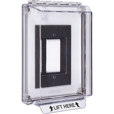 Universal Stopper Cover, Polycarbonate, Flush Mount, 5 1/2 in W x 8 1/8 in H x 2 1/8 in D, Clear MPN:STI-14300NC