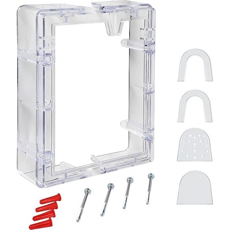 Conduit Spacer with Frame, Polycarbonate, 8.5 in W x 8.5 in H x 2 in D, Clear MPN:STI-3100