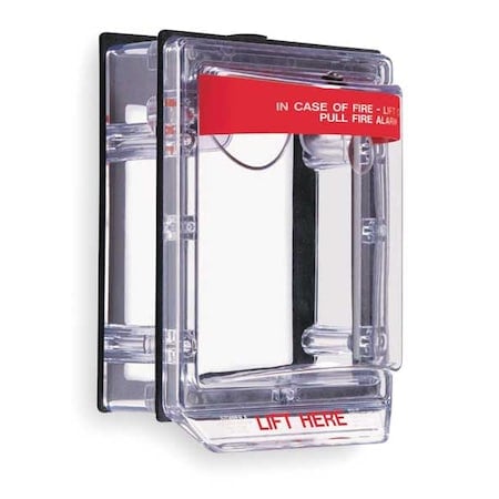 Pull Station Guard, Polycarbonate, Surface Mount, 5 3/16 in W x 5 in L x 7 in D, Clear MPN:STI-3150