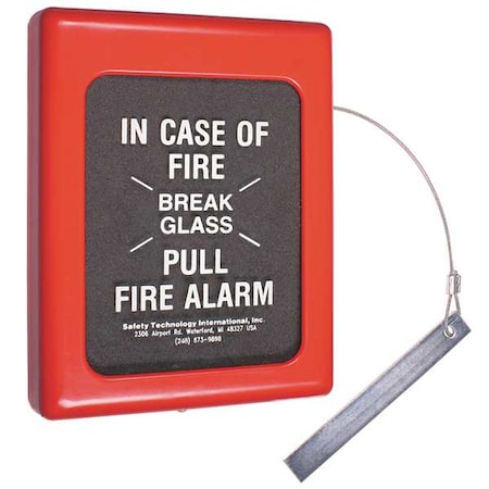 Fire Alarm Break Glass Cover, Glass, Polycarbonate, Surface Mount, 6 1/2 in W x 9 in H x 1 1/2 in D MPN:STI-4100