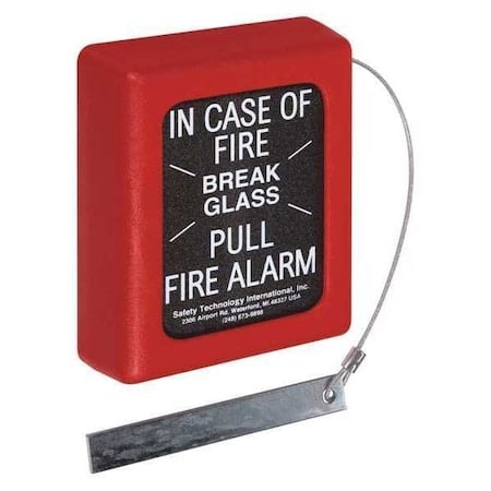 Fire Alarm Break Glass Cover, Glass, Polycarbonate, Surface Mount, 4 in W x 5 3/8 in H x 1 1/2 in D MPN:STI-6100