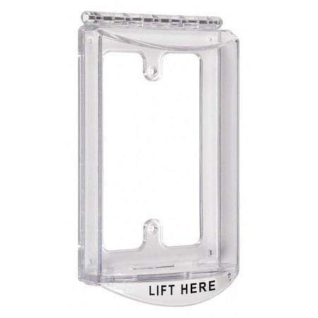 Protective Cover, Polycarbonate, Flush Mount, 3 1/4 in W x 4 1/2 in H x 1 1/8 in D, Clear MPN:STI-6519