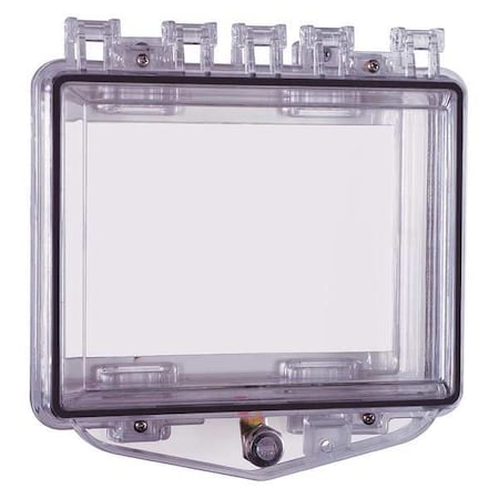 Enclosure, Polycarbonate, Flush Mount, 10 in W x 3 1/2 in H x 10 in D, Clear MPN:STI-7510C