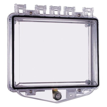 Enclosure, Polycarbonate, Flush Mount, 7 3/8 in W x 5 1/2 in H x 2 1/8 in D, Clear MPN:STI-7510E