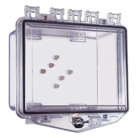 Enclosure, Polycarbonate, Surface Mount, 10 in W x 5 1/4 in H x 10 in D, Clear MPN:STI-7511A
