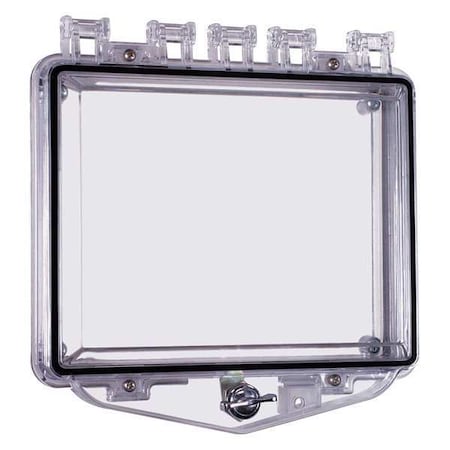 Enclosure, Polycarbonate, Flush Mount, 7 3/4 in W x 5 3/4 in H x 2 1/4 in D, Clear MPN:STI-7511E