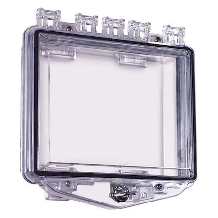 Enclosure, Polycarbonate, Surface Mount, 10 in W x 3 1/4 in H x 10 in D, Clear MPN:STI-7511F