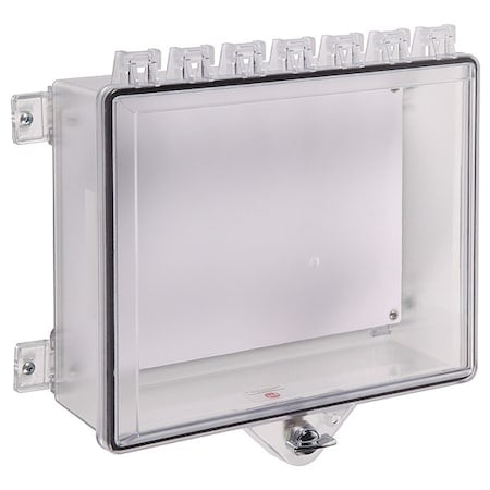 Protective Cabinet, Polycarbonate, Surface Mount, 10 7/8 in W x 8 7/8 in H x 3 5/8 in D, Clear MPN:STI-7521