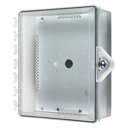 Enclosure, Polycarbonate, Surface Mount, 11 7/8 in W x 4 7/8 in H x 12 in D, Clear MPN:STI-7521-HTR