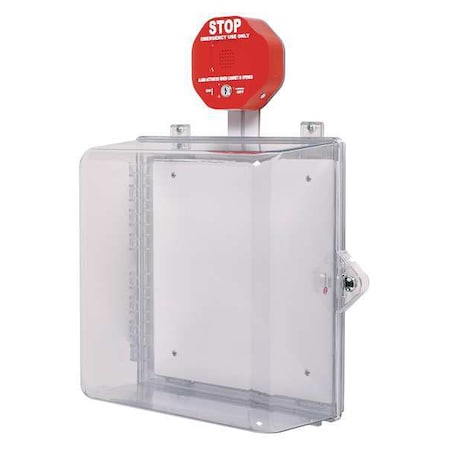 Protective Cabinet, Polycarbonate, Surface Mount, 16 1/4 in W x 8 1/4 in H x 16 1/2 in D, Clear MPN:STI-7532