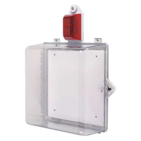 Protective Cabinet, Polycarbonate, Surface Mount, 16 1/4 in W x 8 1/4 in H x 16 1/2 in D, Clear MPN:STI-7535