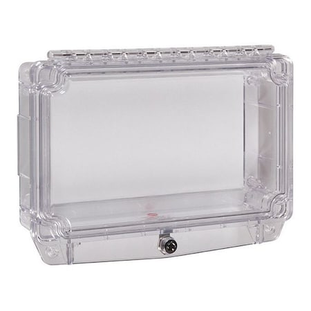Universal Stopper Cover, Polycarbonate, Surface Mount, 8 1/4 in W x 4 3/4 in H x 2 in D, Clear MPN:STI-7710