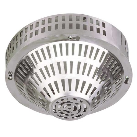 Smoke Detector Guard, Stainless Steel, Surface Mount, 9 1/4 in W x 9 1/4 in H x 5 in D, Silver MPN:STI-8230-SS