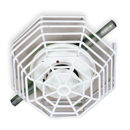 Smoke Detector Guard, Steel, Surface Mount, 8 1/4 in W x 8 1/4 in H x 4 1/4 in D, White MPN:STI-9602