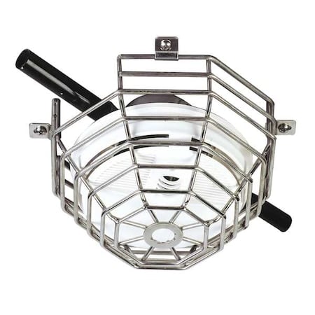 Smoke Detector Guard, Stainless Steel, Surface Mount, 7 3/8 in W x 7 3/8 in H x 4 1/2 in D, Silver MPN:STI-9605-SS