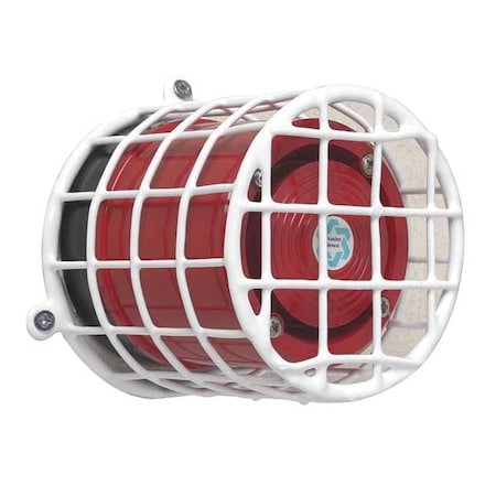 Audible and Strobe Guard, Steel, Surface Mount, 3 3/4 in W x 3 3/4 in H x 3 1/2 in D, White MPN:STI-9615