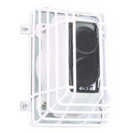 Smoke Detector Guard, Steel, Surface Mount, 5 1/2 in W x 8 7/8 in H x 4 3/4 in D, White MPN:STI-9624