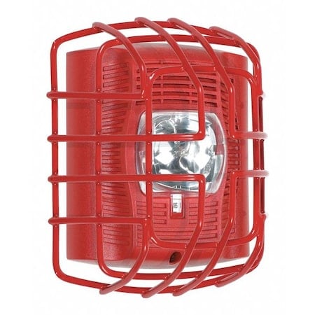 Wire Cage, Steel, Flush Mount, 6 1/8 in W x 7 3/8 in H x 3 3/8 in D, Red MPN:STI-9705-R