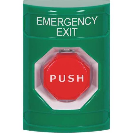 Emergency Exit Push Button, Grn, Rd Button MPN:SS2102EX-EN