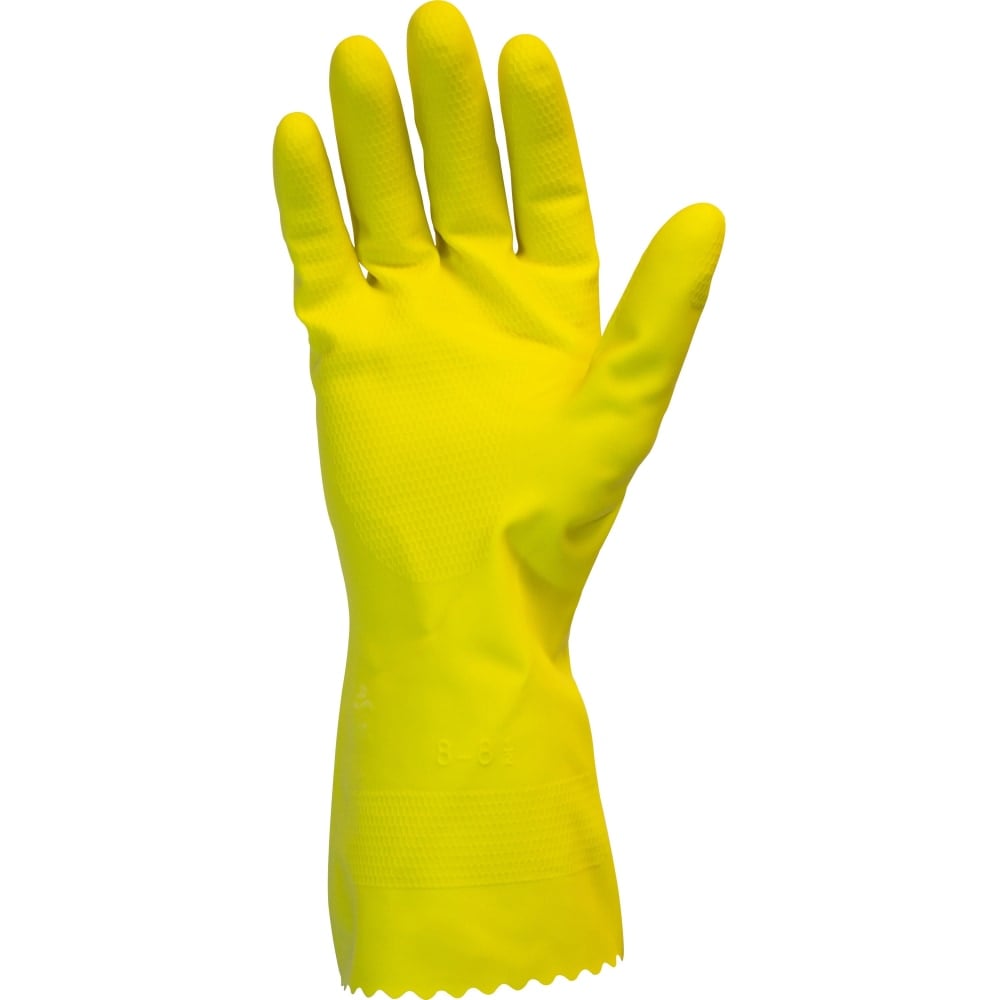 Safety Zone Yellow Flock Lined Latex Gloves - 18 mil Thickness x 12in Glove - Chemical Protection - - GRFYXL1S MPN:GRFYXL1S