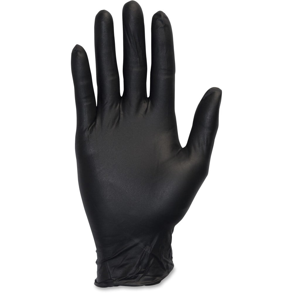 Safety Zone Medical Nitrile Exam Gloves - Large Size - Nitrile - Black - 100 / Box (Min Order Qty 5) MPN:SZNGNEPLGK