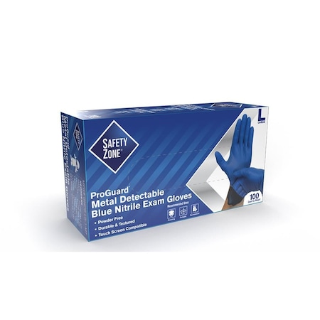 Nitrile PF Blue Exam Glove, Large, PK100 MPN:GNPR-LG-1A