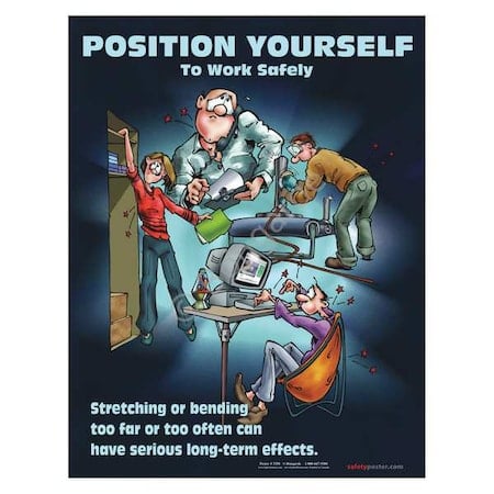 Safety Poster, 22 in H x, 17 in W, Paper MPN:P3358