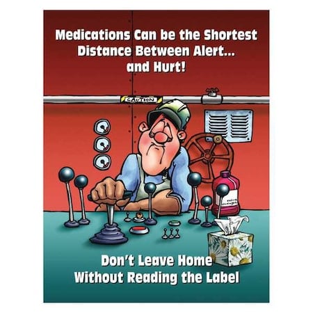 Safety Poster, 22 in H x, 17 in W, Paper MPN:P3855