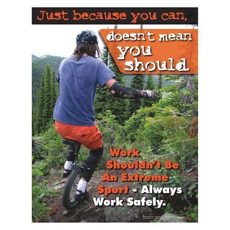 Safety Poster, 22 in H x, 17 in W, Paper MPN:P4474
