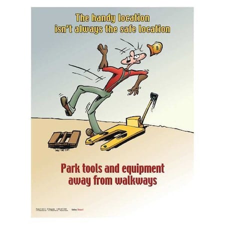 Safety Poster, 22 in H x, 17 in W, Paper MPN:P4642