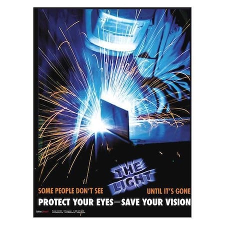 Safety Poster, Some People Dont See The Light Until Its Gone. Protect Your Eyes Save Your Vision MPN:P4658