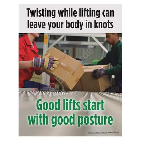 Safety Poster, 22 in H x, 17 in W, Paper MPN:P4782